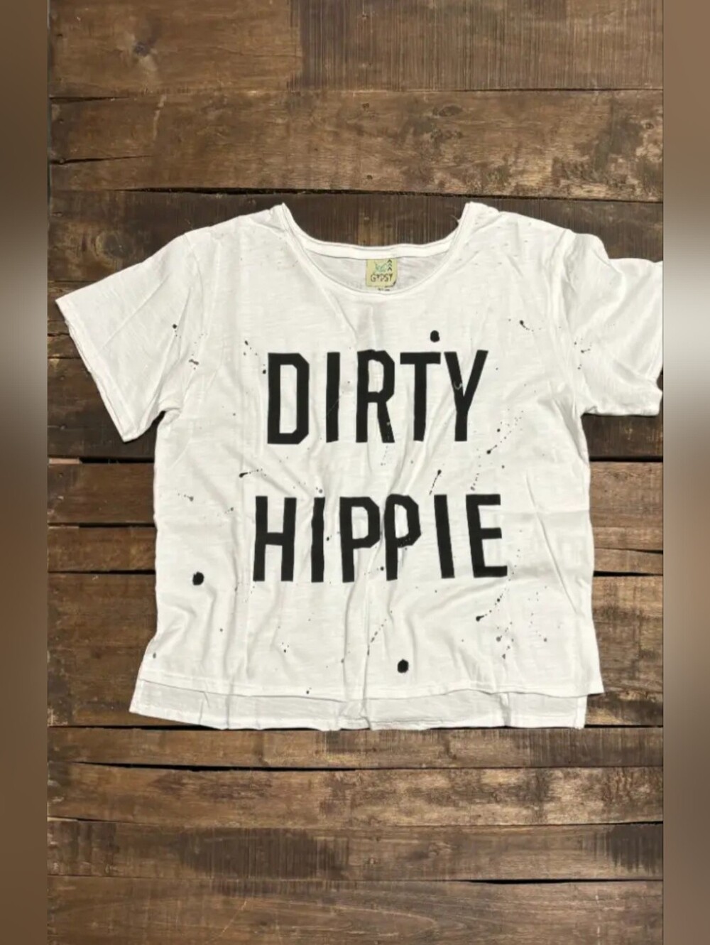 #1651 Jaded Gypsy Dirty Hippie Tee - Parchment